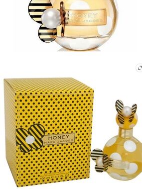 Marc Jacobs Honey Perfume Bottle in Yellow with Black and White Accents